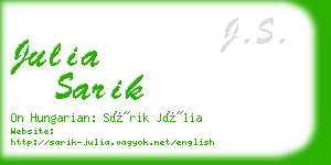 julia sarik business card